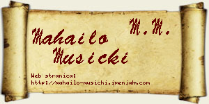 Mahailo Mušicki vizit kartica